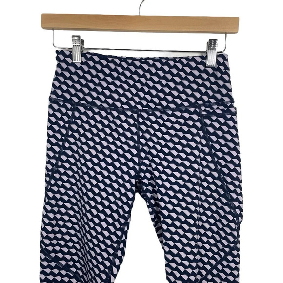 Sweaty Betty Power ⅞ Geometric Leggings in Navy/Lavender Size S - Picture 6 of 13